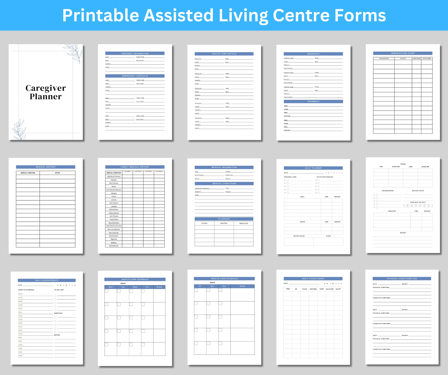 Senior Care & Assisted Living Centre Forms and Management App