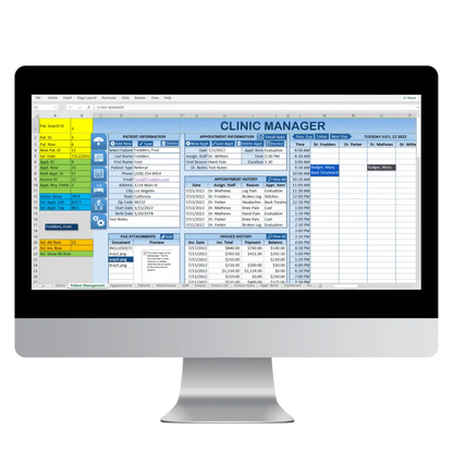 Clinic manager dashboard template