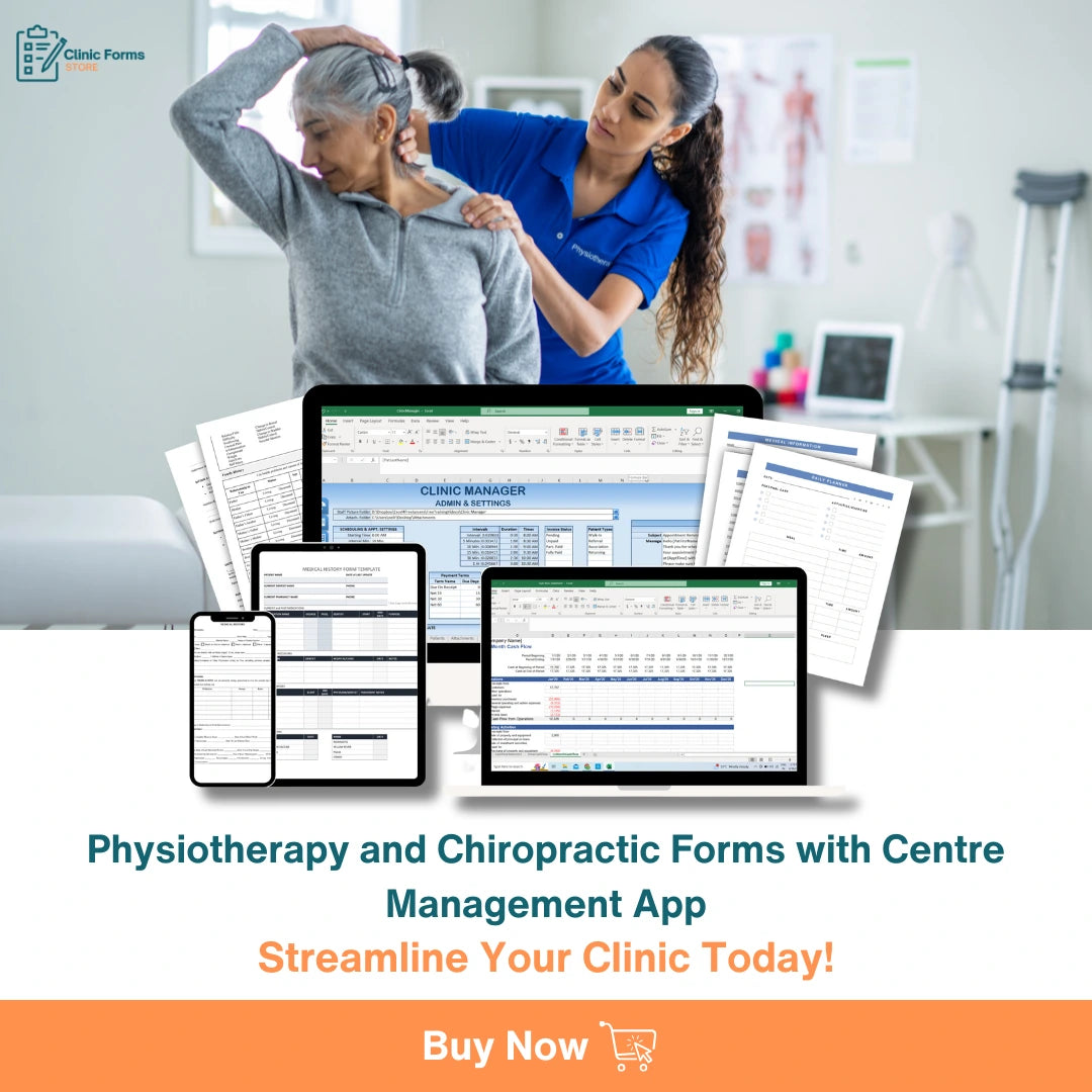 Physiotherapy and Chiropractic Forms with Centre Management App