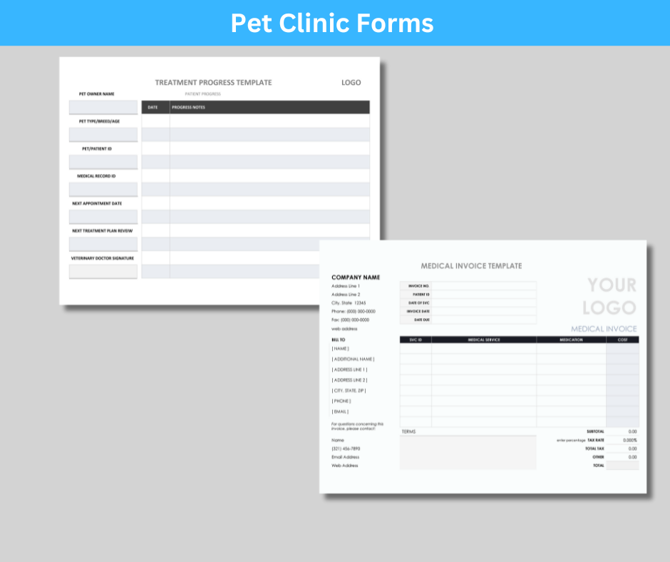 Pet Clinic Forms and Pet Clinic Management App