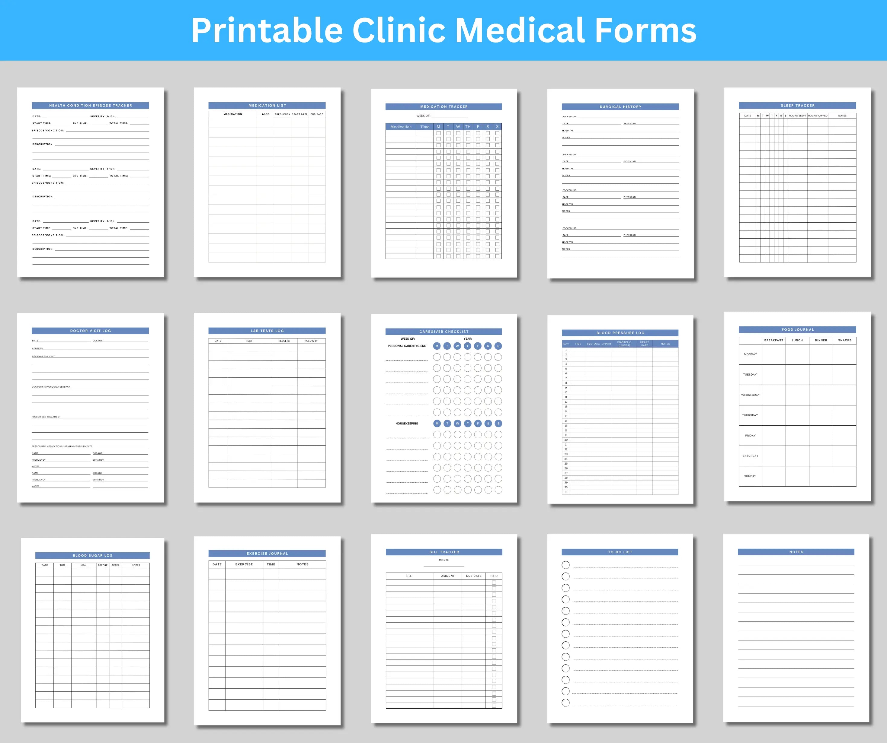 All in One Clinic Forms in Doc Format 