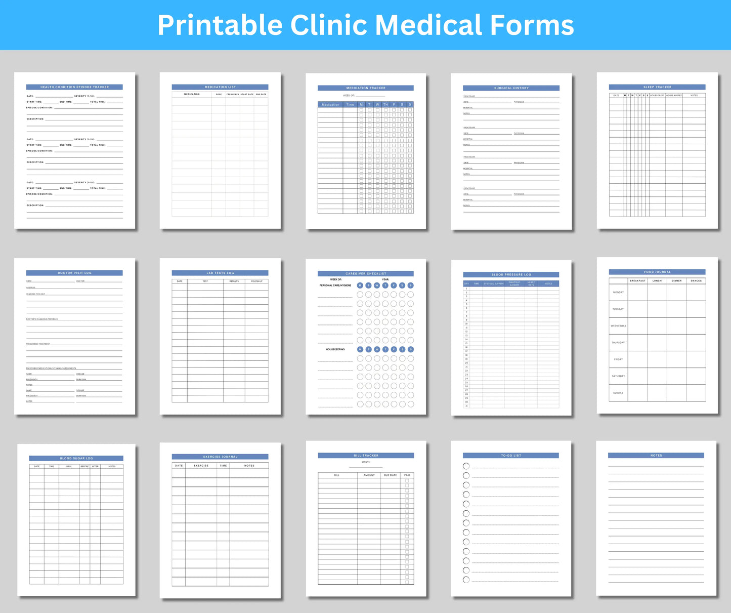 All in One Clinic Forms in Doc Format 