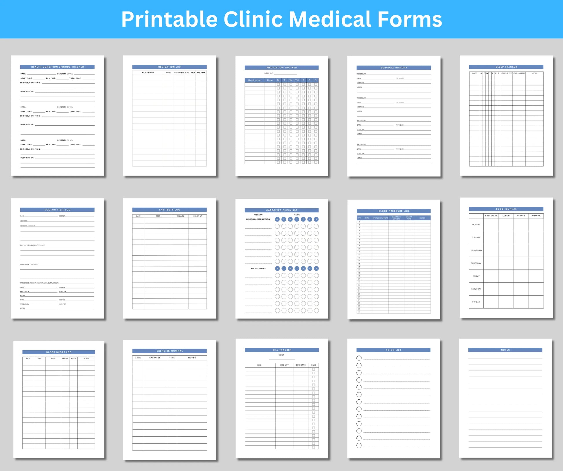 All in One Clinic Forms in Doc Format 